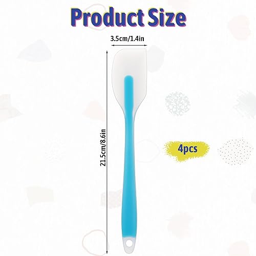 Miniatura 2 de 4 Pcs Silicone Spatula Tool Set, Heat-Resistant Spatula, Heat Resistant Flexible Spatulas Food Grade, BPA Free, Dishwasher Safe, 8.6 Inch, Colorful