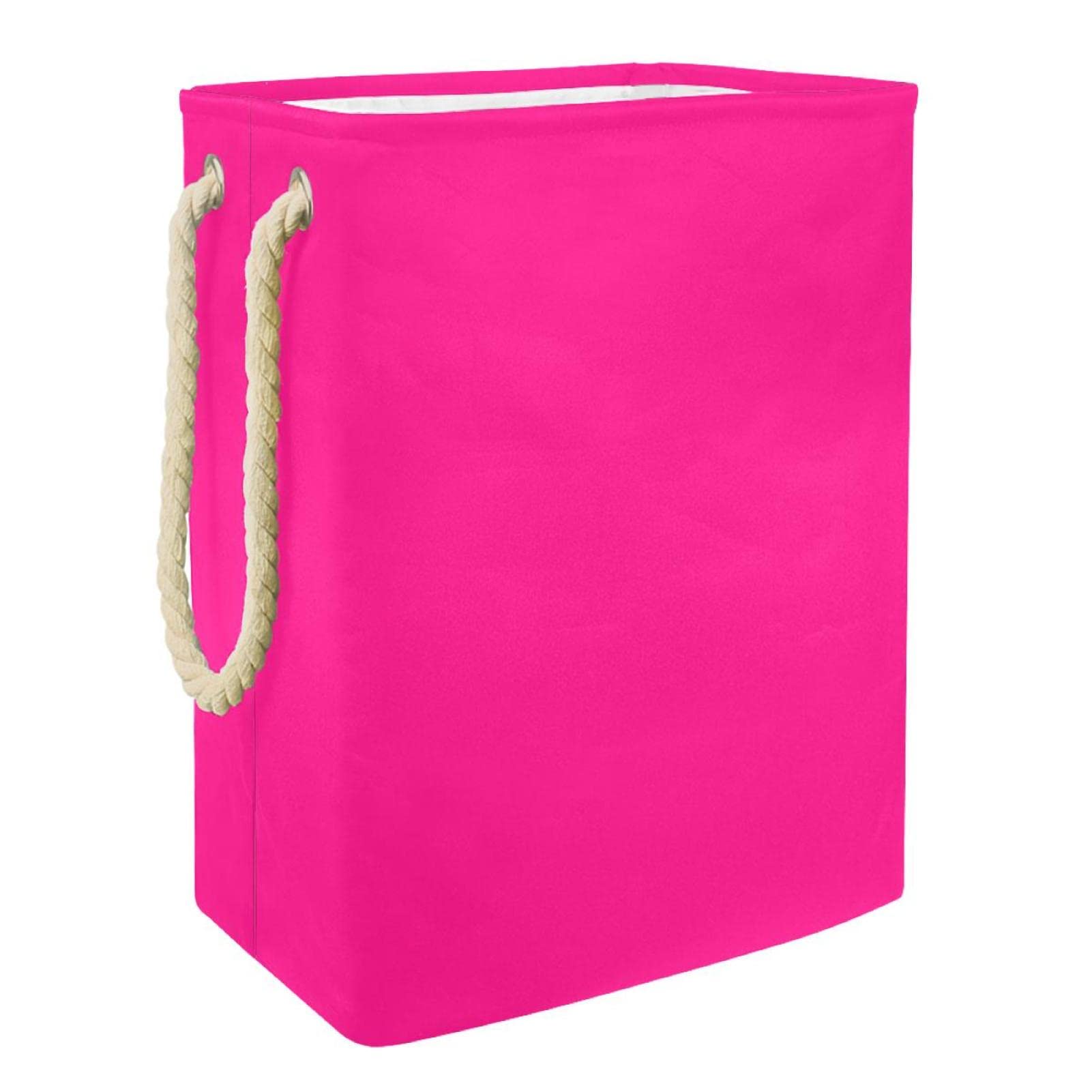 Panier à linge rose pur imperméable idéal pour l'organisation de la salle de bain