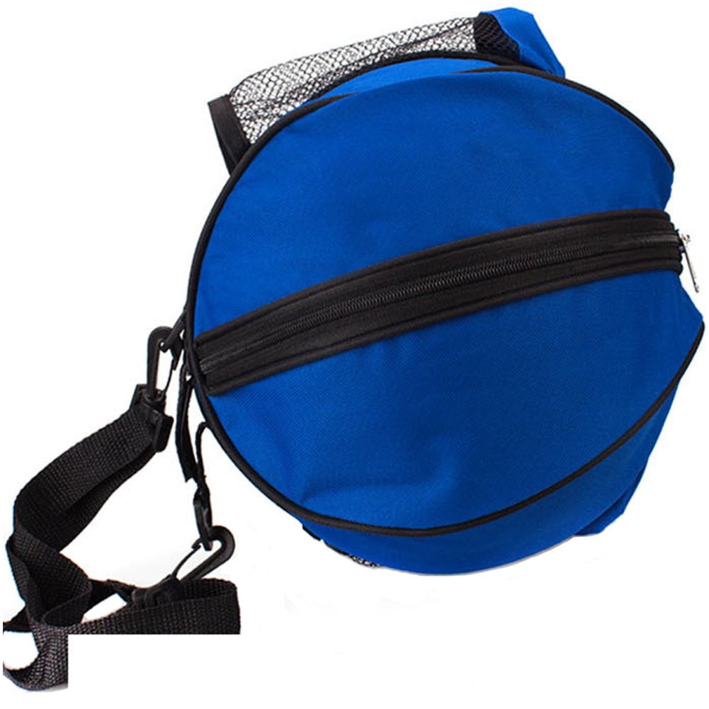 Basketball Bag with Adjustable Shoulder Strap Portable Football Soccer Volleyball Carrier Holder (Blue) .-image-47