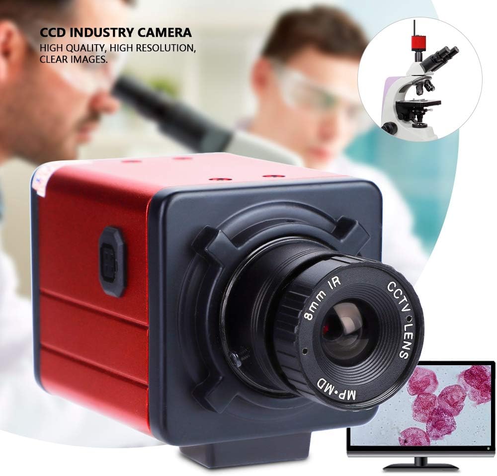 Uр Tо 40% оƒƒ Acogedor Industry Camera，TVL C-Mount Industry Camera，HD AV/TV Microscope Video Recorder，Industry Digital C-Mount Microscope Camera，for Industrial Testing，Medical Micrographics，etc.US Plug（100-240V）