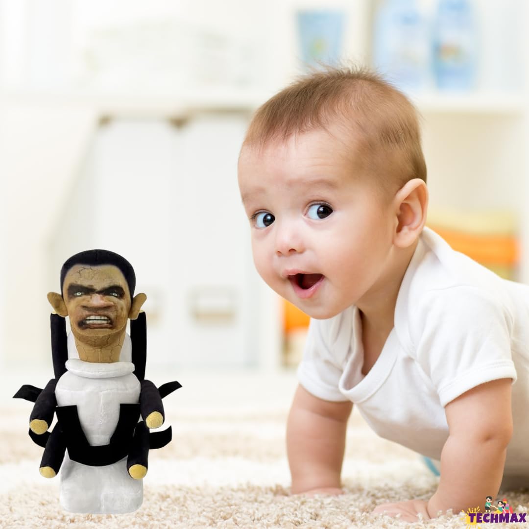 TechMax Solution Scary Toilet Gman Decoy Horror Game Fun and Whimsical Trio Cameraman Soft Plush 3