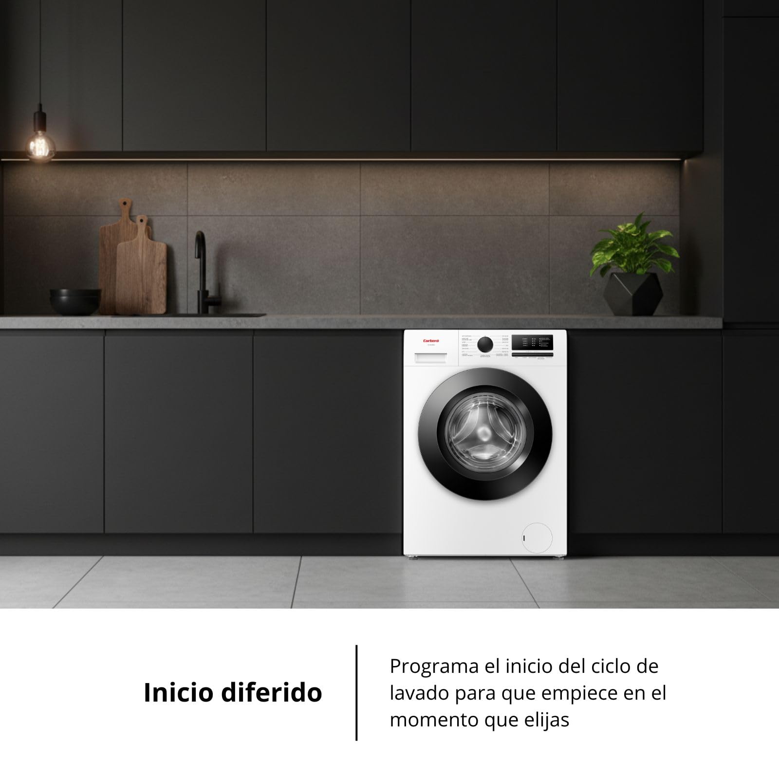 Corberó – Lavadora Carga Frontal Plus 6kg | CLH6105MN | 1000 RPM | Motor Inverter | 15 Programas | Lavado Rápido 15 Min | Inicio Diferido | Función Antialérgica | Color Blanco — view 10