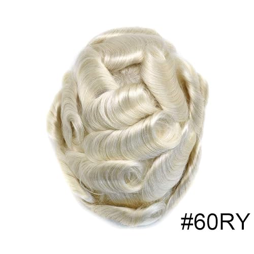 Miniatura 2 de Tupé de cabello humano real para hombre, peluca completa de encaje para hombres, sistema de reemplazo de cabello humano, extensiones de cabello para