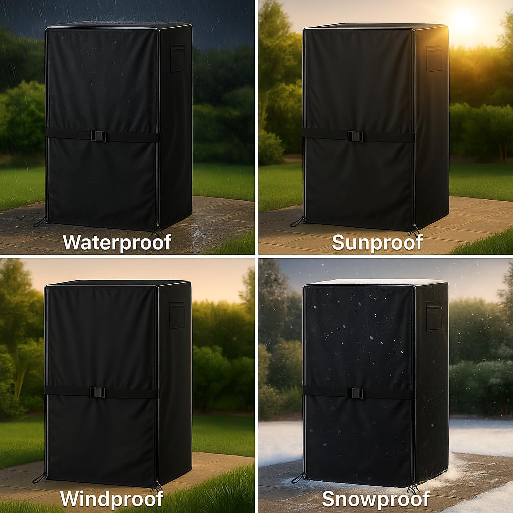 Wood Sauna Cover Outdoor Waterproof for Winter 40"L X 38"W X 73"H 1200D 2-Layer Heavy-Duty Oxford Cloth Protective Cover for 2-Person Outdoor Home Sauna