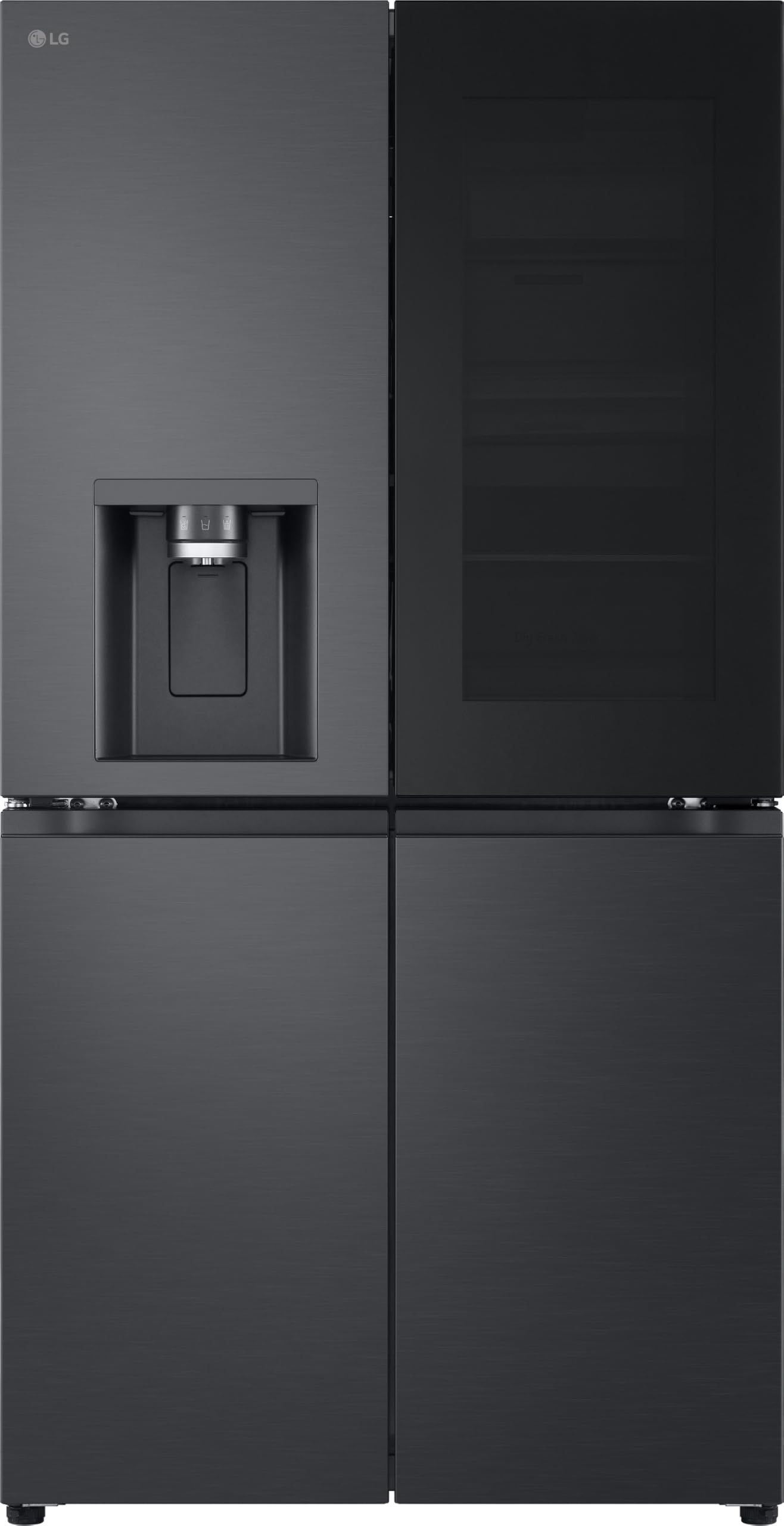 LG GMG960EVEE Multi-Door Kühlschrank mit Gefrierfach (638 L, Energieklasse E) mit InstaView und Craft Ice, Eis- und Wasserspender, Total No Frost, Silber