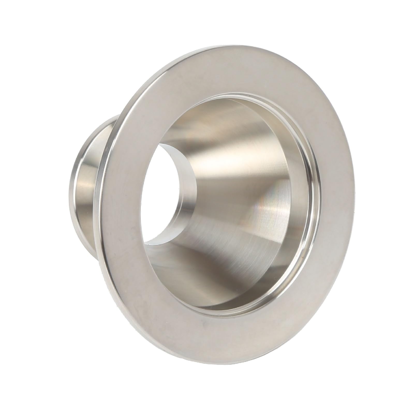 Qminox Silver Ss304 Vacuum Conical Reducer Kf Adaptor Fittings, Kf Fittings Reducers Kf-50 To Kf-25