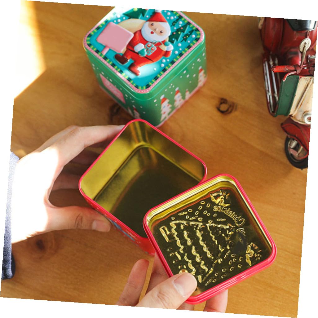 KOMBIUDA 8 Piezas Caja de Obsequio de Navidad Cajas de Dulces Navideños Cuadradas para Guardar Dulces para Galletas para Regalos Navideños Estilo