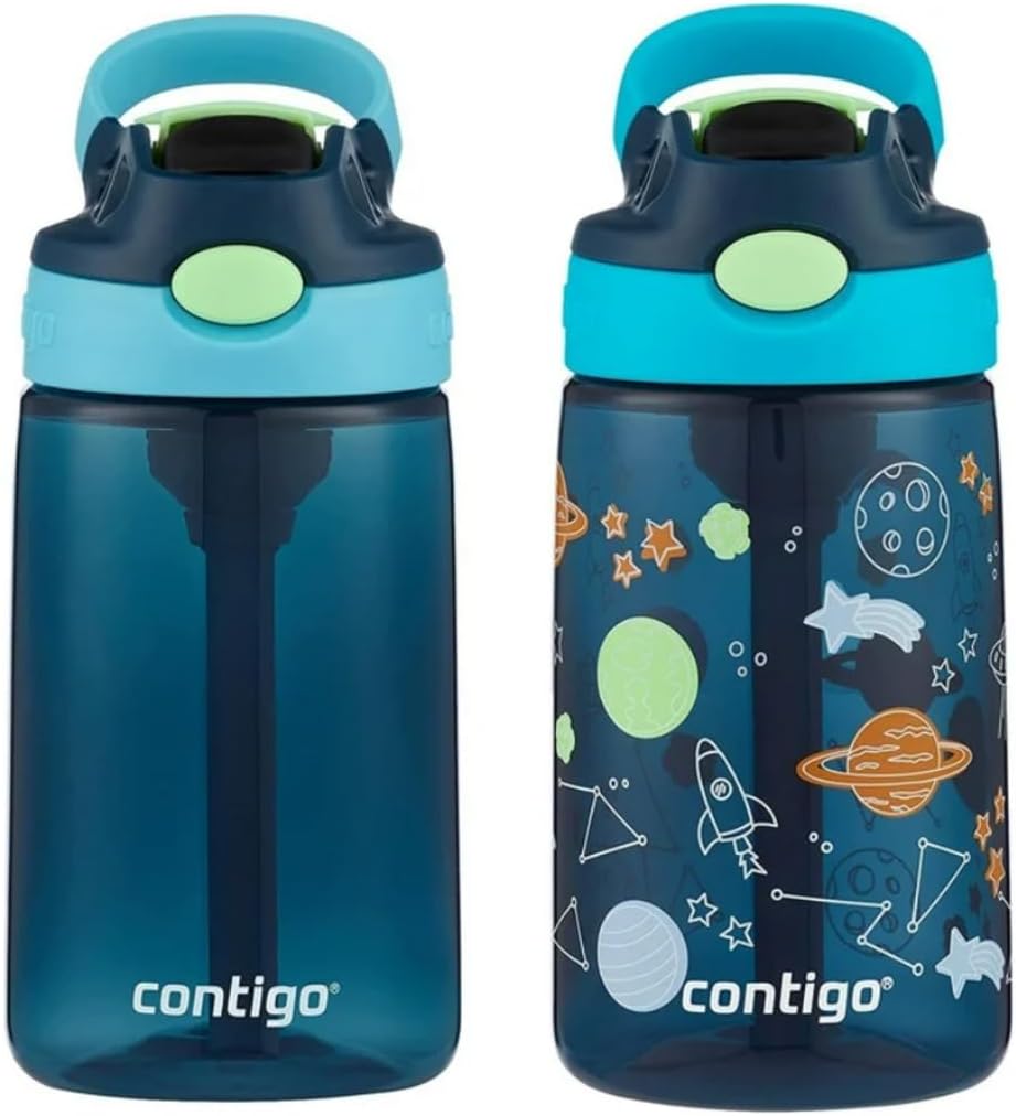 Spill-Proof Water Bottle Set, 2 Pieces – Blueberry & Cosmos