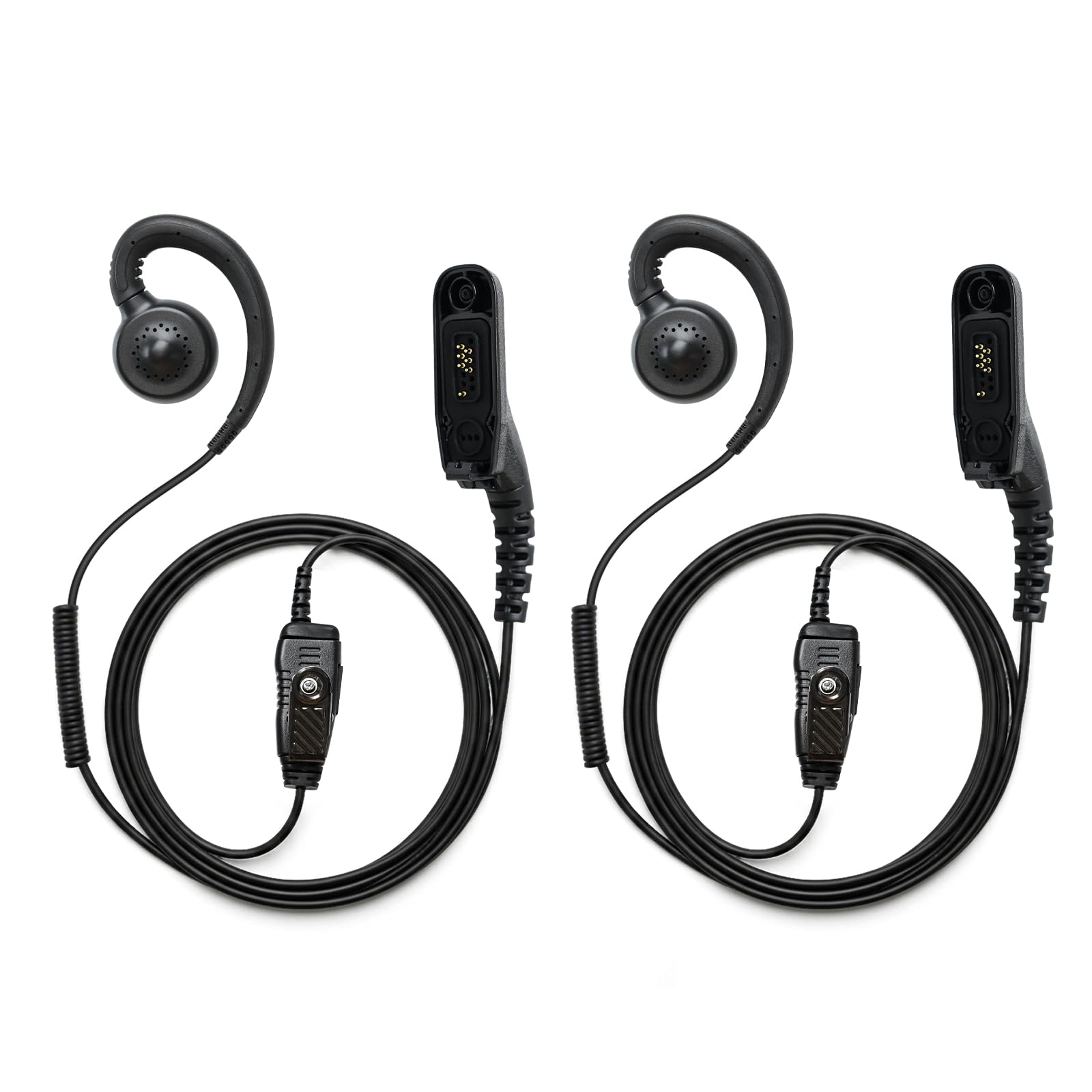 Auricular PTT para APX4000 y radios XPR7550 con micrófono integrado cable Negro-G 8