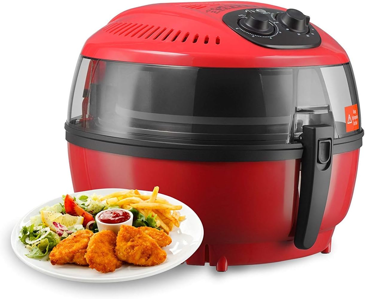 Air Fryer 7.4QT Hot Air/Deep Fryer with Basket/Rapid Air Technology Oven Oiless Cooker lTimer & Temperature Control/8 Cooking Presets, Steamer,Fryer Pan