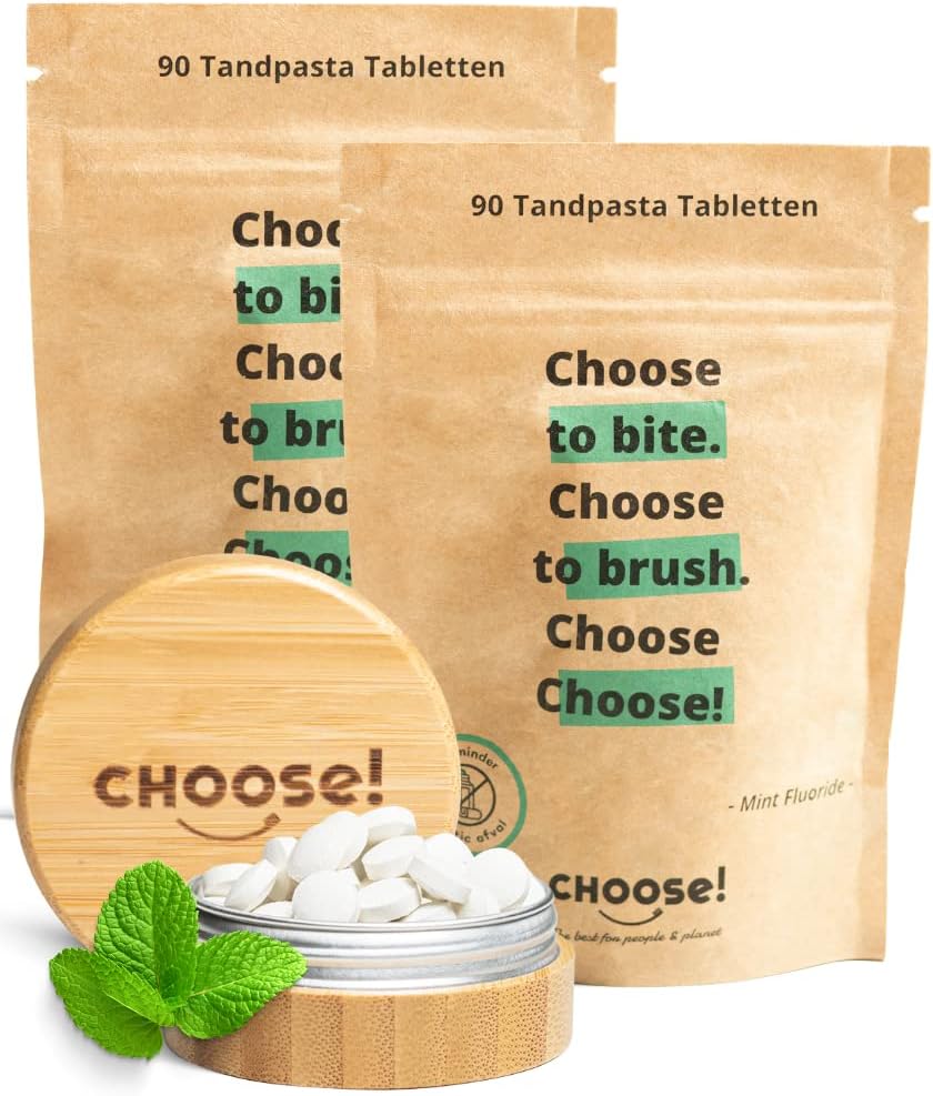 Choose Toothpaste Tablets with Bamboo Storage Box Starter Box 180