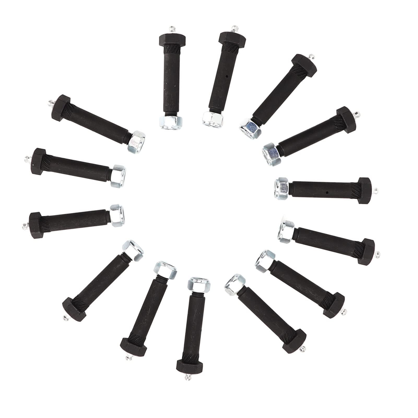 14pcs Greaseable Spring with Locknut for Trailer Suspension, Carbon Steel Zinc Plated 9/16in OD 3in Length
