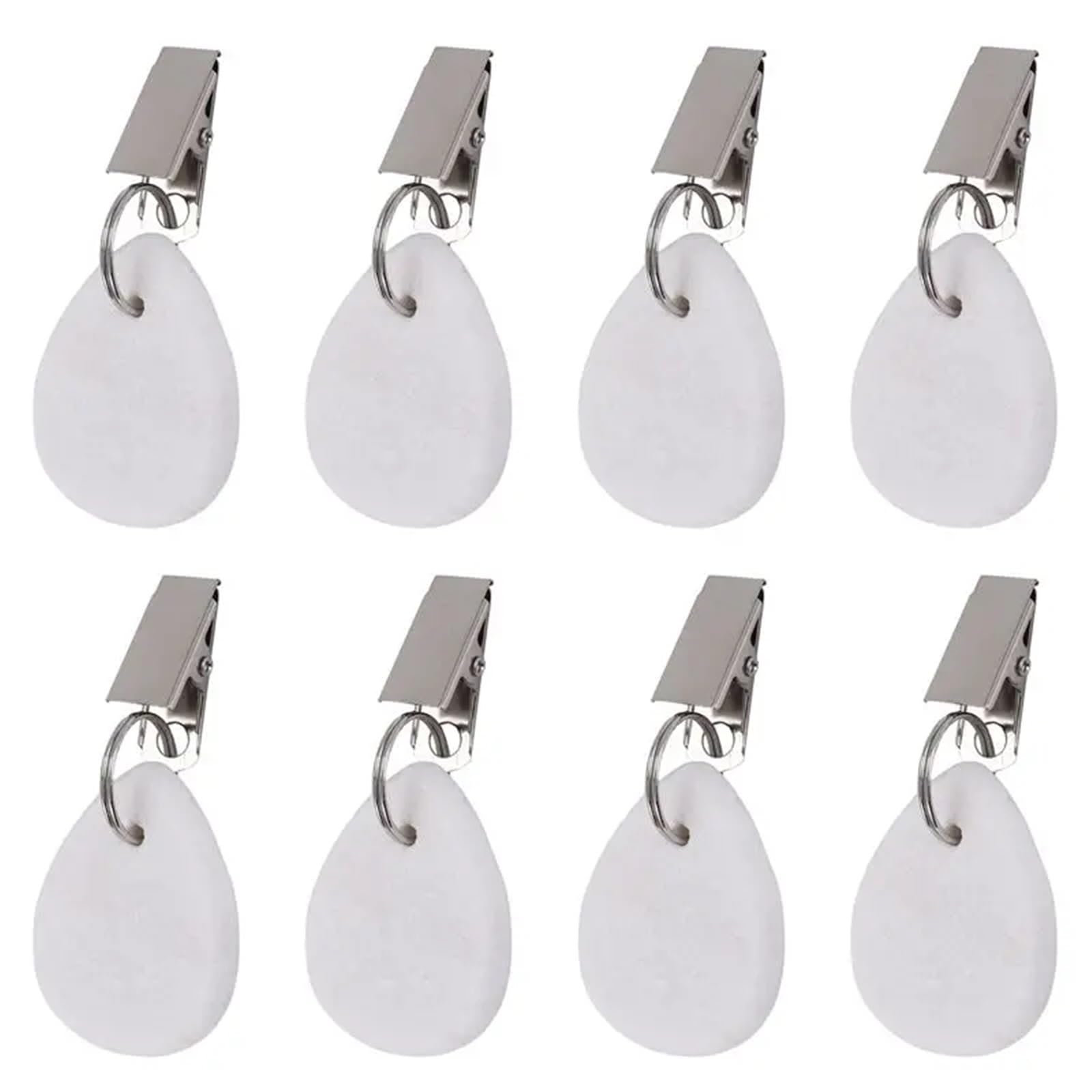 Maryear Tablecloth Weights 8Pcs Tablecloth Weights Teardrop Table Cover Metal Clip Pendant Stone Hangers