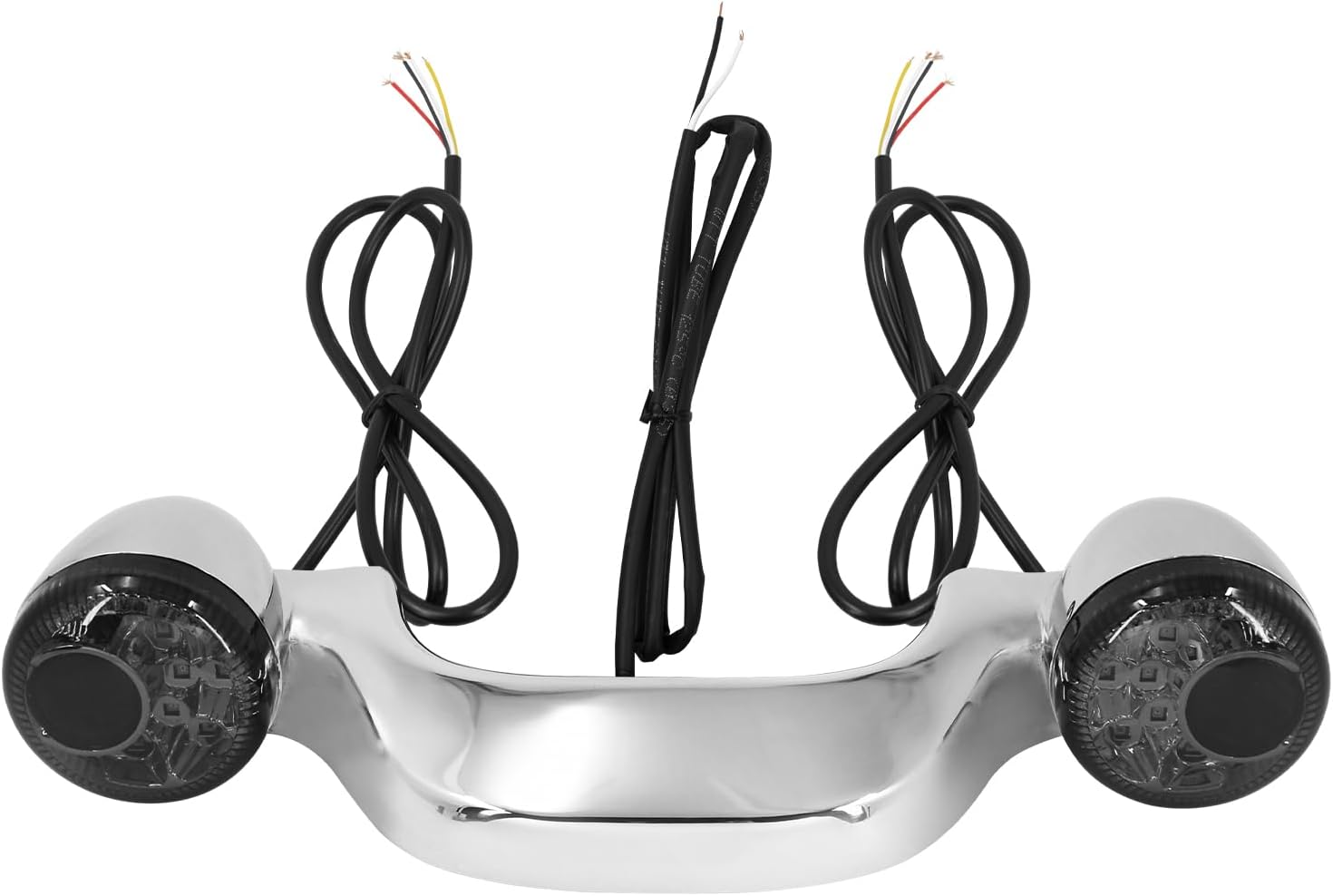 HDBUBALUS Motorcycle Integrated Turn Signals Brake Light Running Lamp Down Light Bar Fit for Harley Touring Street Road Glide 10-23 FLHT 19-22 FLHRXS 17-25 (Chrome Housing)