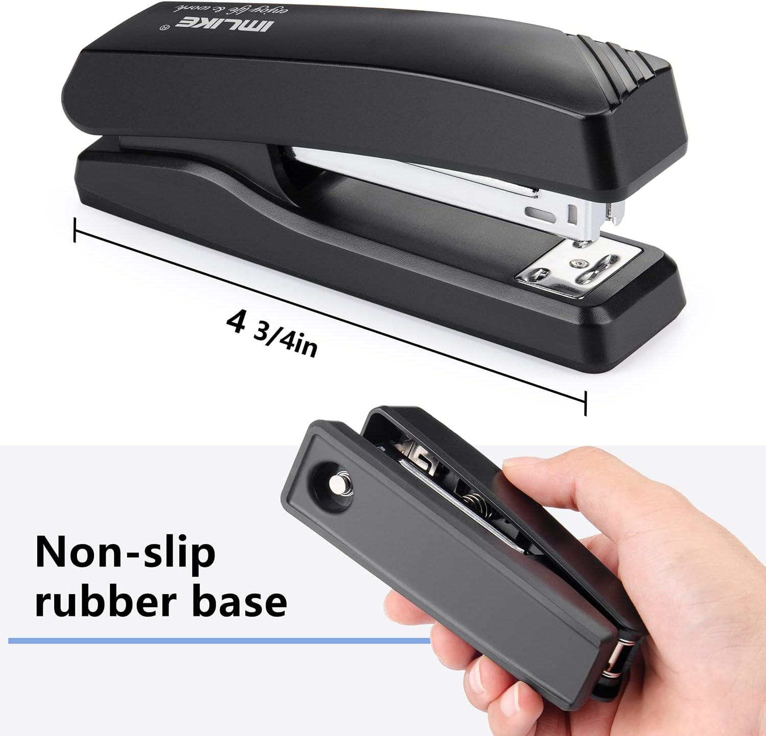 IMLIKE Heavy Duty Stapler & Desktop Office Stapler - 100 Sheets High Capacity Office Stapler & 2 Pack of Half Strip Desk Staplers, 25 Sheets Capacity - Suitable for Oficce, Home & School