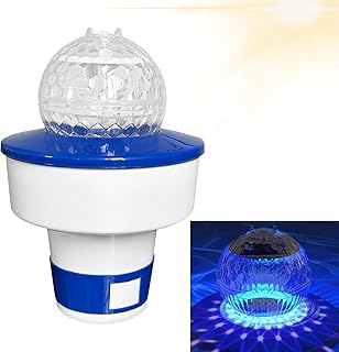 Dispensador Cloro Para Piscina - Dispensador Cloro Com Luz Solar | Flutuador Cloro Para Piscina Água Limpa Para Piscina Interna E Externa SPA