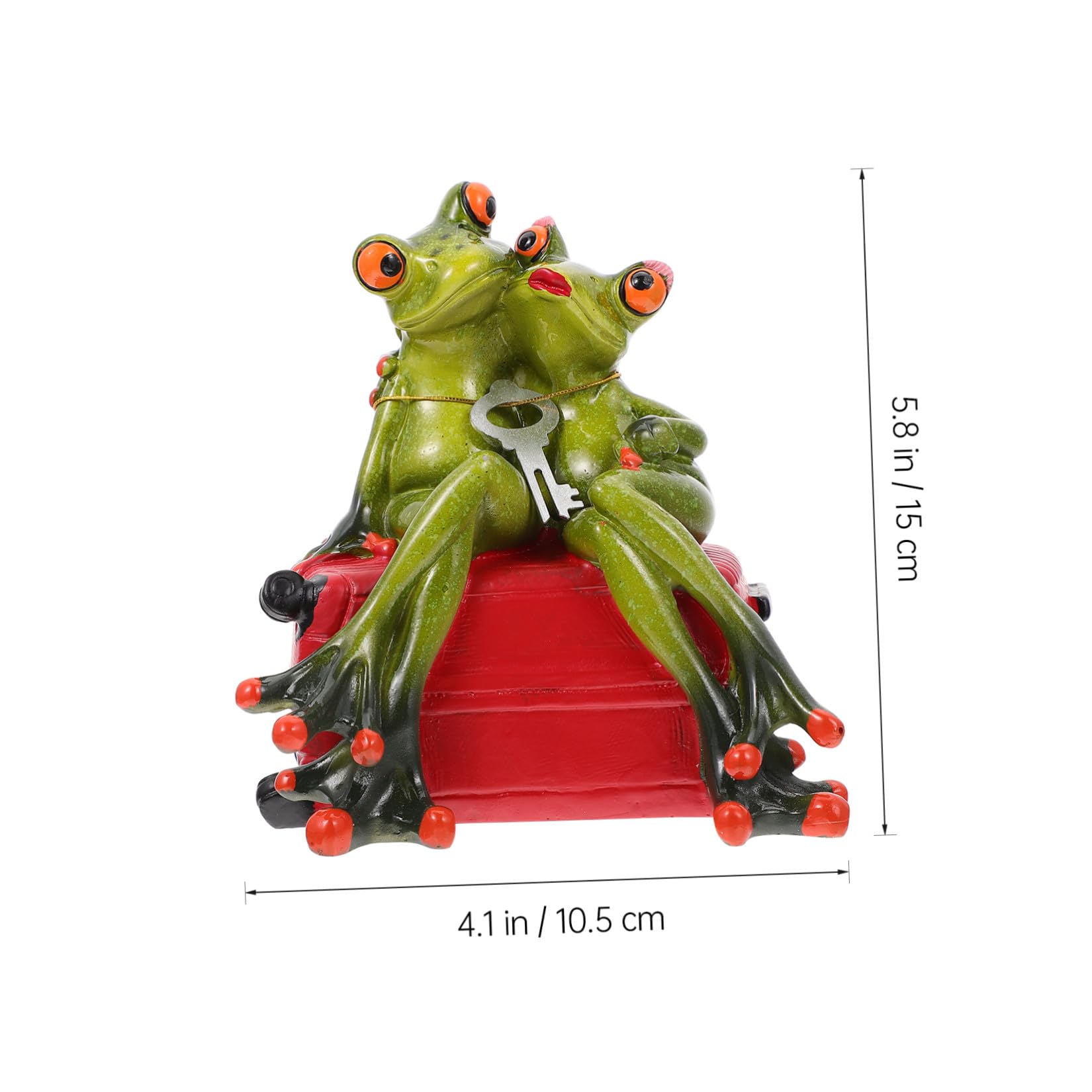 Niedliche Frosch Spardose aus Kunstharz mit Großer Kapazität