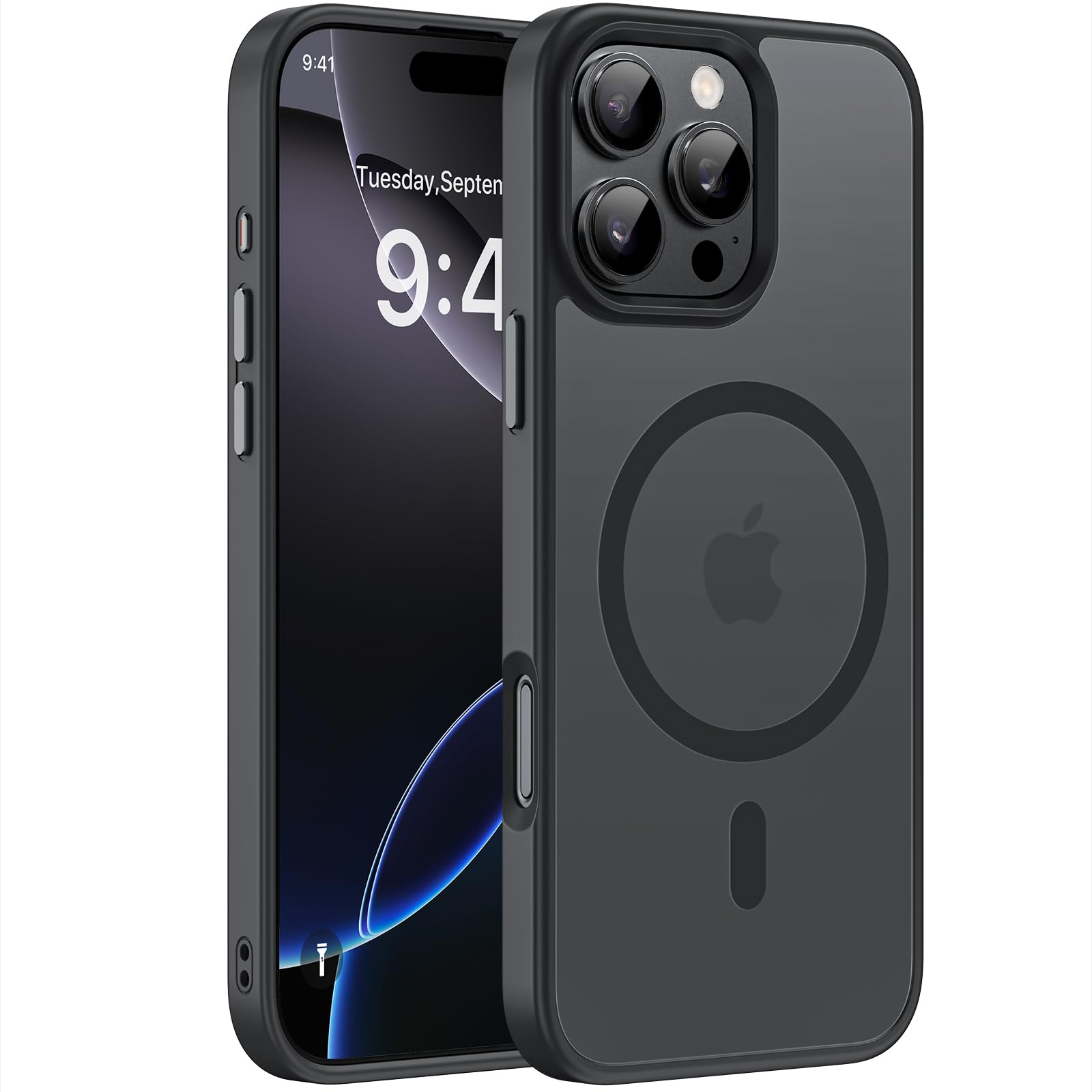 Miracase Magnetic for iPhone 16 Pro Max Case, 6.9 inch, Slim, Black