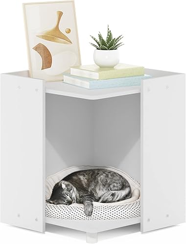 Miniatura 3 de Furinno Peli - Caja de arena para gatos, pequeña, color blanco sólido