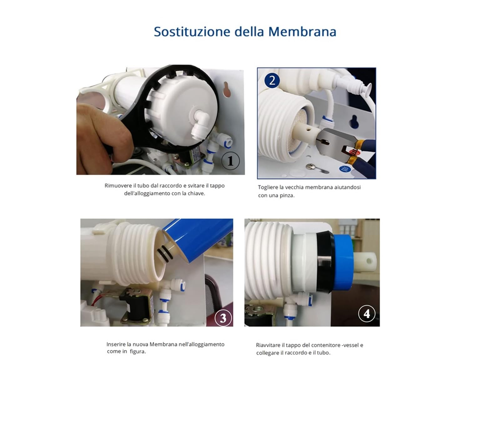 Membrana 100 GPD per Osmosi Inversa Set 2 Pezzi