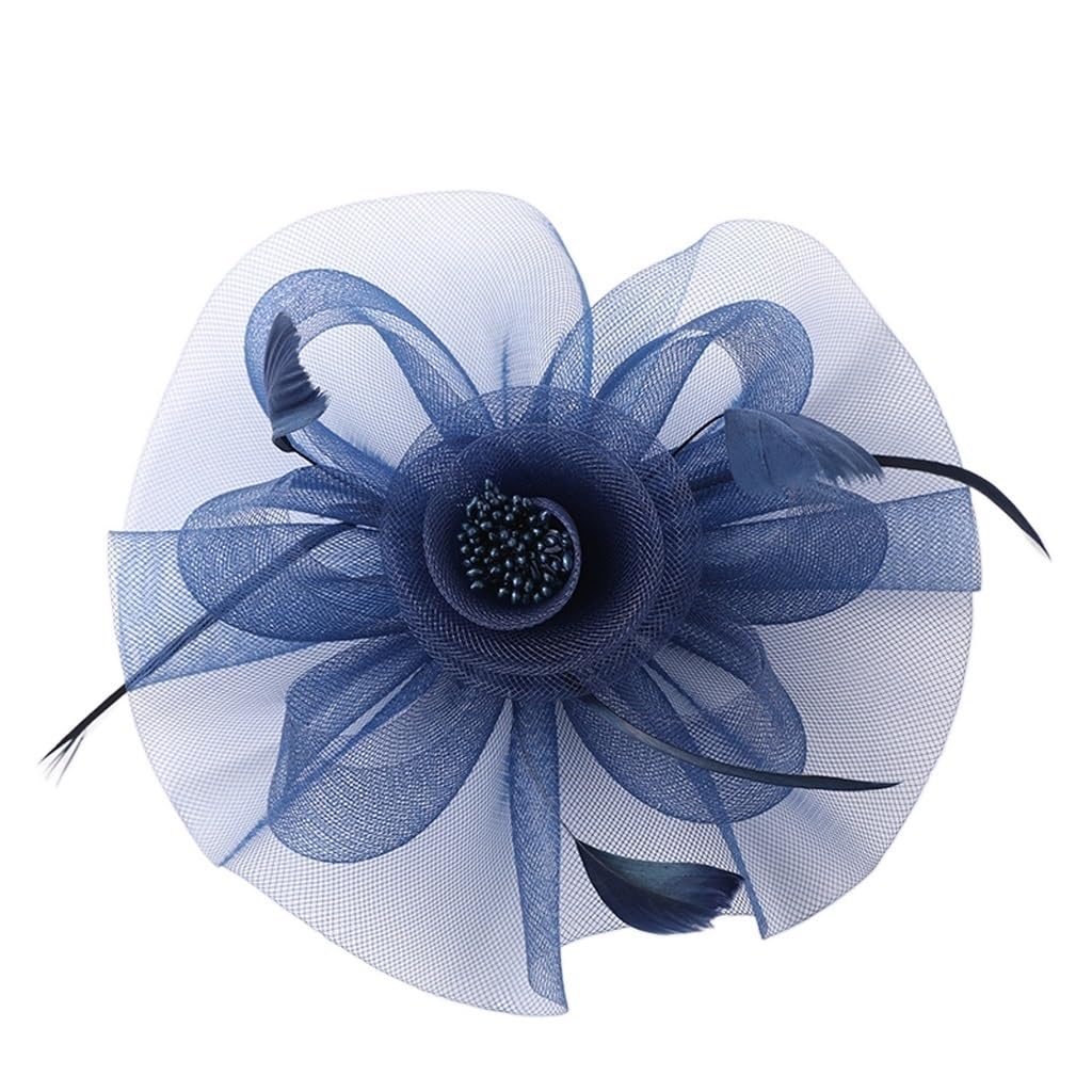 Chapeau partie filet épingle à cheveux avec plume et serre-tête de cérémonie