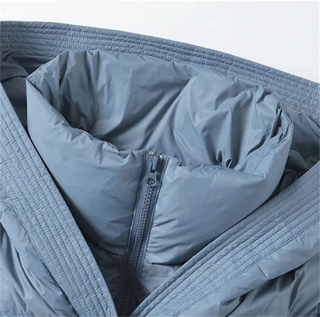 Long Down Coat Thickened Winter Tie Waist Circumference Mid-Length Women's Hooded Warm