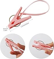 Vista 4 de Paquete de 24 Pinzas de Ropa de Plástico Resistentes para Exteriores para Colgar Ropa, Mini Pinzas para Ropa con Cuerda para Colgar, Perchas
