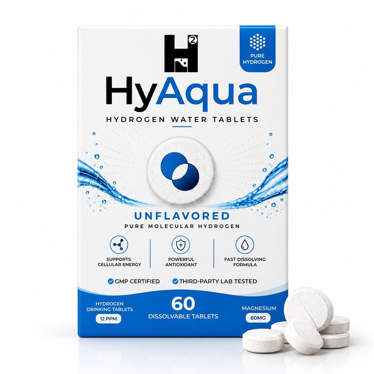 Molecular Hydrogen Water Tablets 80mg - 12 PPM Hydrogen Tablets for Drinking Water - Rich in Antioxidant, Supports Cellular Health, Recovery & Cognitive Function - 60 Count — Amazon image 10