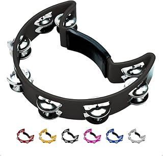 Pandeiro meia lua profissional pandeirola de mão colorida