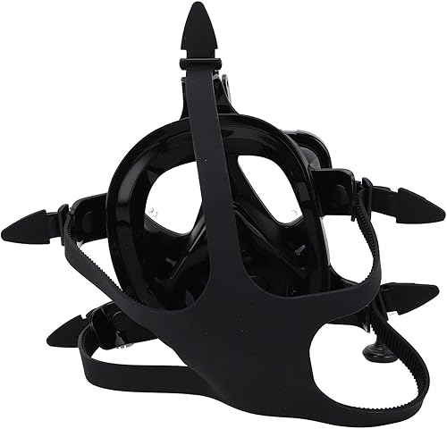Miniatura 9 de Máscara de esnórquel de cara completa, vista panorámica de 180, gafas de buceo con sistema de respiración superior seca y soporte para cámara,