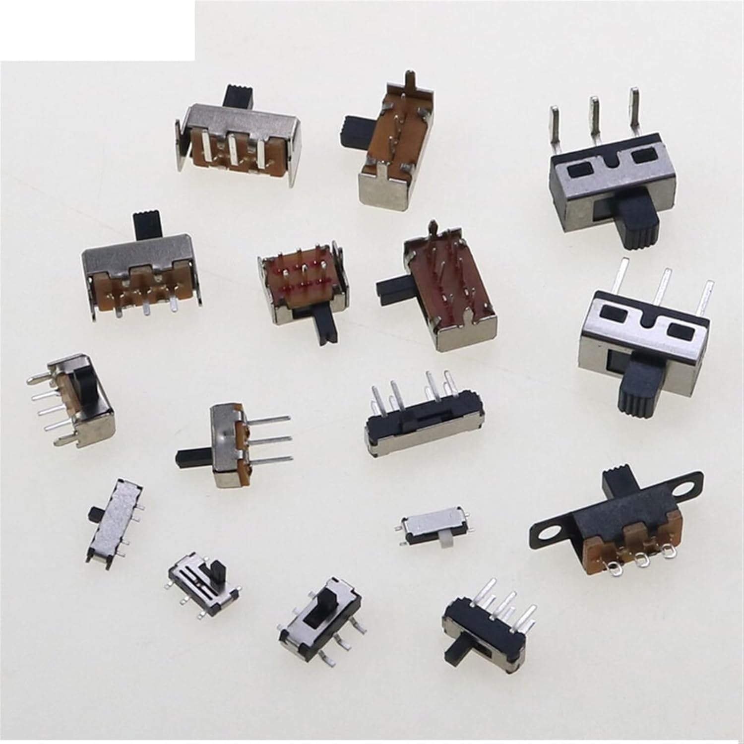 10pcs Slide Switch Micro-Power Toggle Switch Single and Double-Row Direct-Inserted Horizontal Sliding Second Gear Third Gear