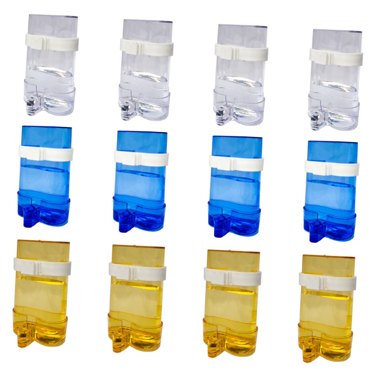 POPETPOP 12 pièces Distributeur Eau Oiseaux Extérieur Automatique Abreuvoir Suspendu Transparent et Mangeoire Cage Oiseaux pour Perroquets et Perruches