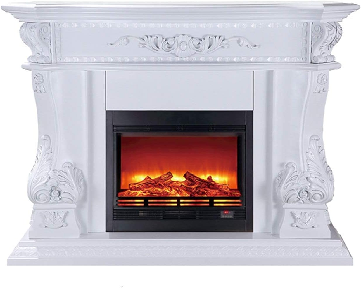 Electric Fireplace Wall-Mounted Stove Heating Traditional Style Electric Fireplace Indoor Fireplace Flame Effect Portable