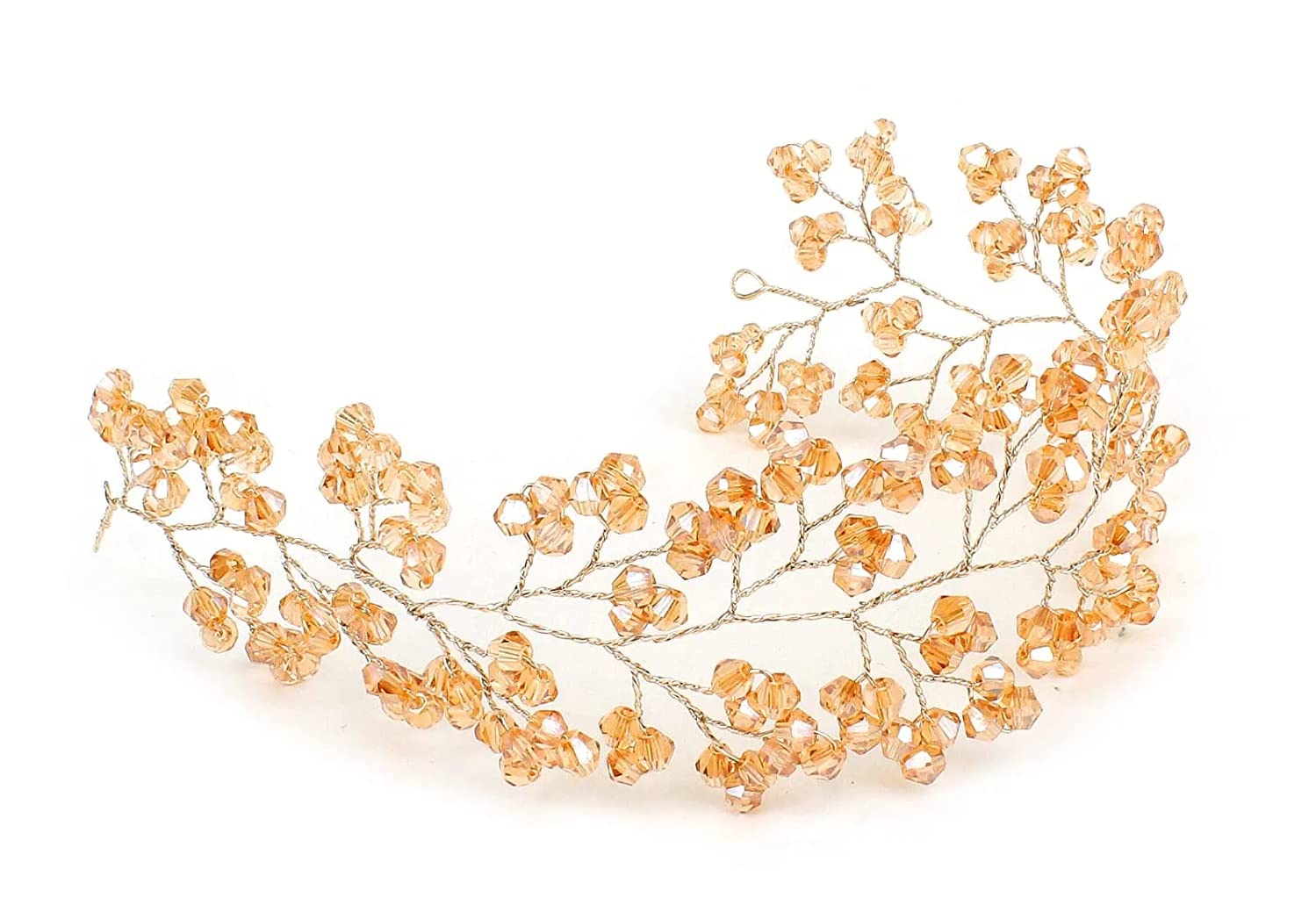 Trende Fashion Floral Bridal Princess Crown Hair Flower Headband Crystal Tiara/Hair Accessories/Head Piece/Hair Vine for Girls and Women(Hair-Tiara-Orange) (B0BQVWFHWG) Amazon Price History, Amazon Price Tracker
