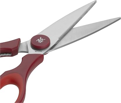 WMF Touch Mutfak Makası, 21 cm, Tırtıklı Ağızlı, Cromargan® Yüksek Kaliteli Paslanmaz Çelik, Yumuşak Tutma Sapı, Kırmızı