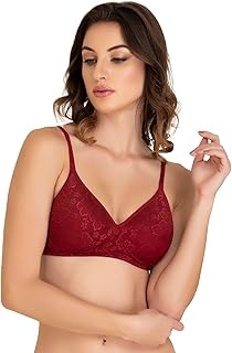 Clovia Women's Lace Padded Non-Wired Bra