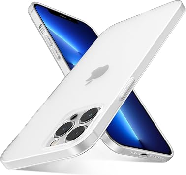 QLTYPRI Ultra Thin Case for iPhone 13 Pro Max Case 6.7 inch with Full Coverage Camera Protection, Translucent Matte Slim Lightweight Soft Silicone TPU Bumper Shockproof Phone Case Cover White