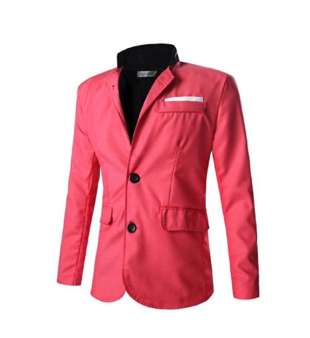 Mens Slim Fit Blazer Style Stand Collar Chinese Tunic Suit APK84