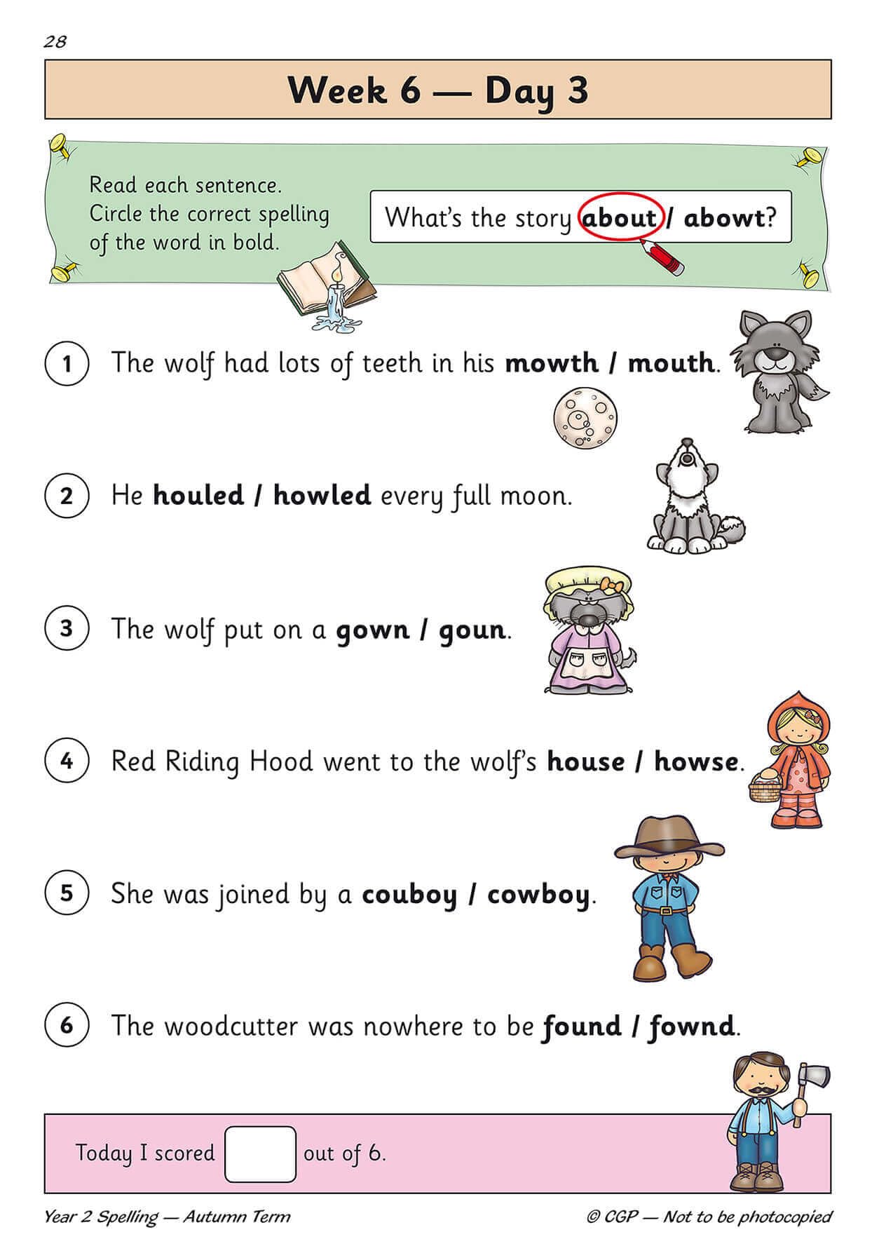 KS1 Spelling Year 2 Daily Practice Book: Autumn Term