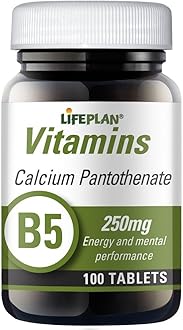 Vitamin B5 Calcium Pantothenate 250mg 100 Tablets
