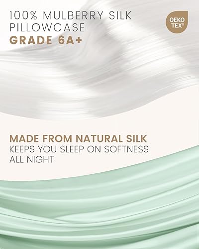 Miniatura 19 de THXSILK Funda de almohada de seda de morera 100% natural para cabello y piel, tamaño estándar de 20 x 26 pulgadas, funda de almohada de seda suave