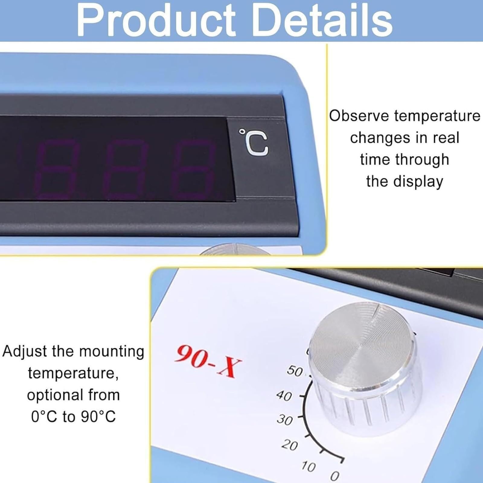 Urządzenie do montażu biżuterii w wosku, próżniowa, termiczna mikro-układarka do wosku o mocy 70 W, regulacja temperatury 0-90°C, zestaw do spawania biżuterii z wyświetlaczem