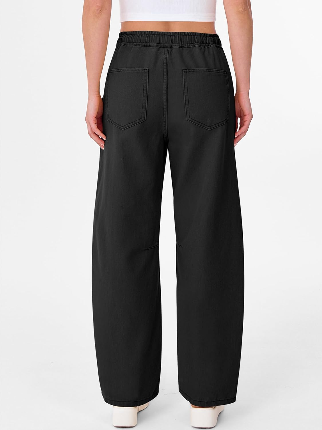 ANRABESS Women Barrel Jeans High Waisted Wide Leg Drawstring Denim Pants Y2K Baggy Loose Fit Trouser Jeans with Pockets - Image 4