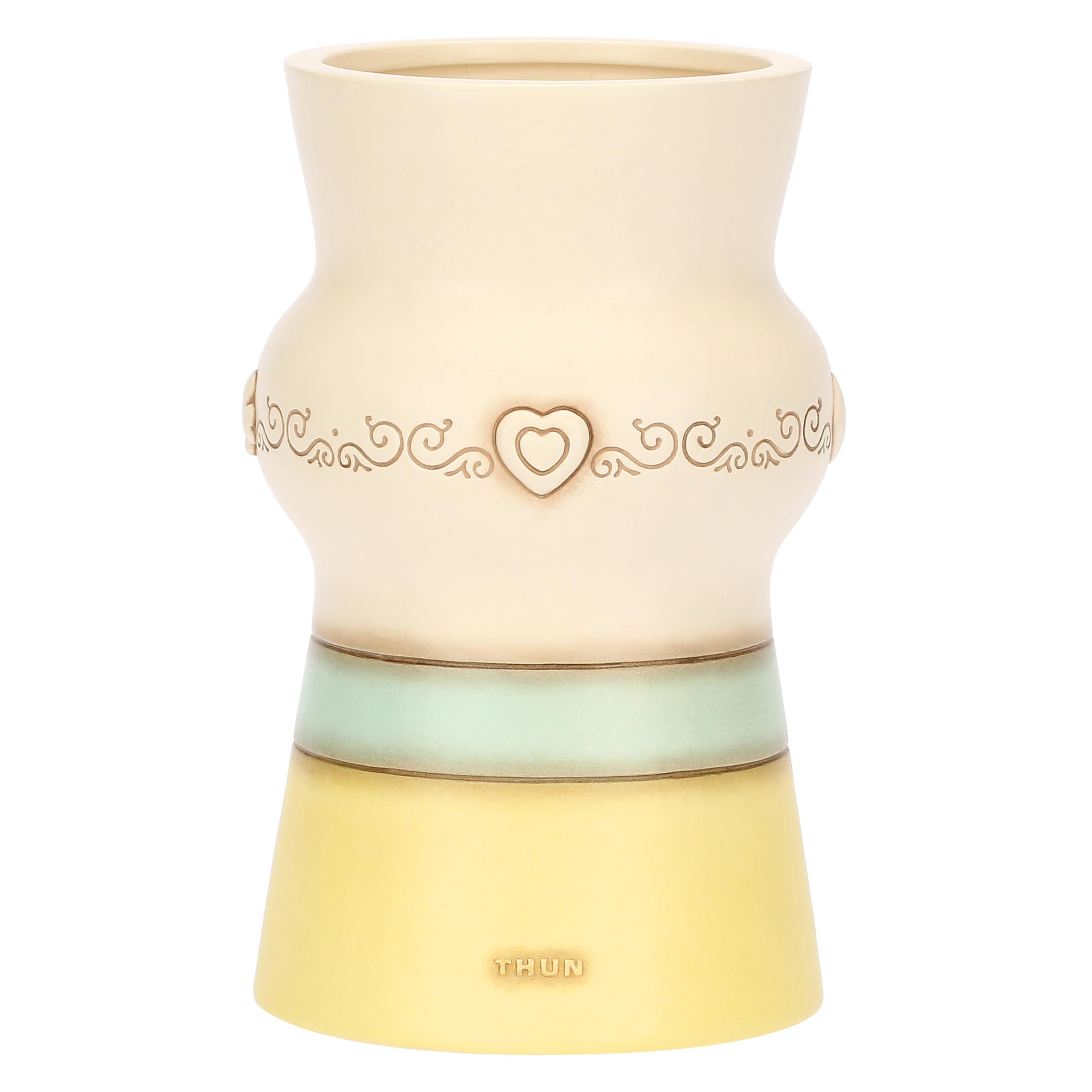 THUN Vaso in Ceramica Incanto di Primavera, Bianco, Medio, 13,5x13,4x21,6 cm