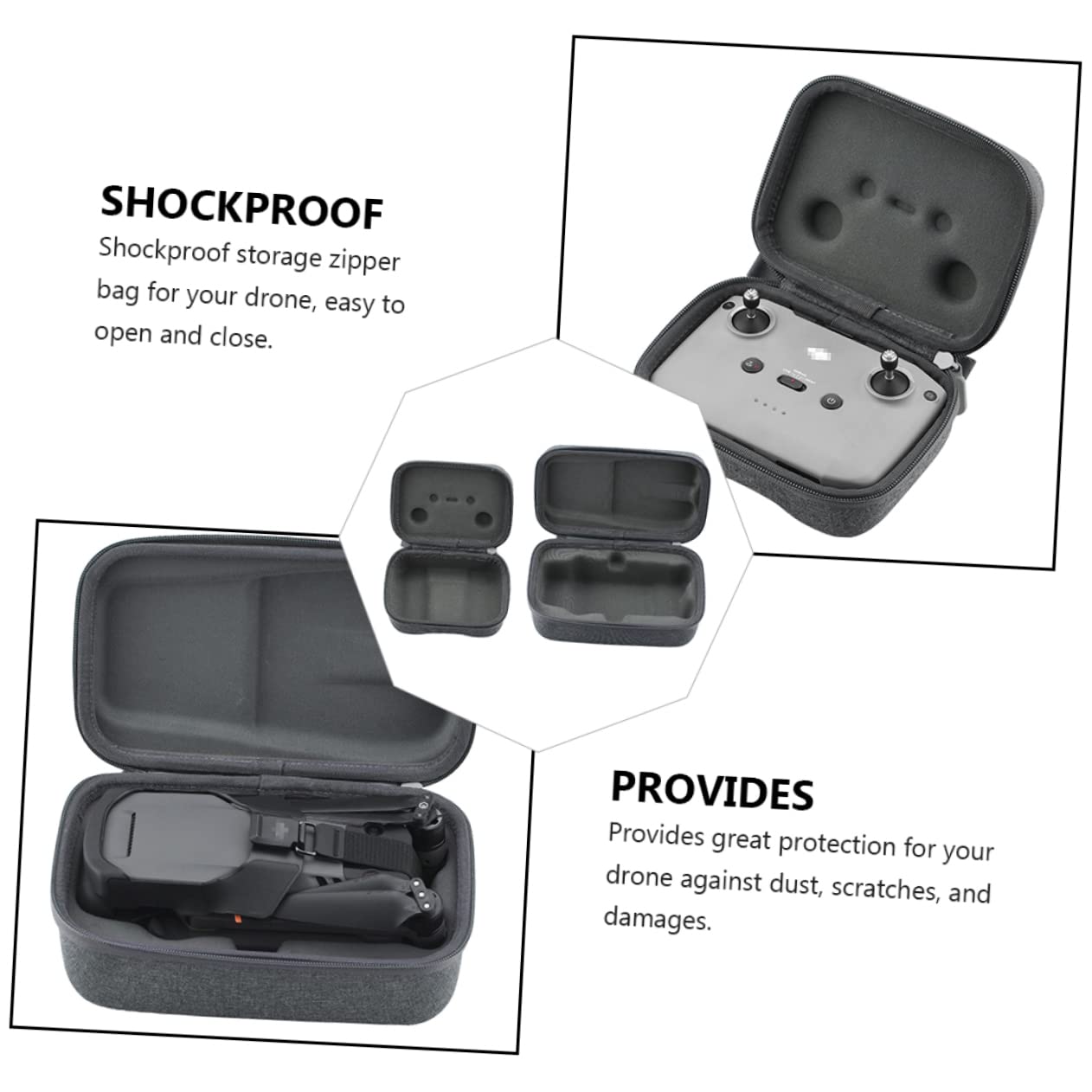 Hohopeti Borsa Antiurto per Drone Custodia per Telecomando Compatibile con Drone Serie 3 Facile da Aprire e Chiudere Protezione da Polvere e Graffi