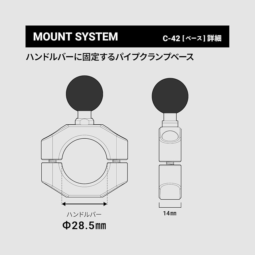 Amazon | サインハウス(SYGNHOUSE) バイク用 マウントシステム C