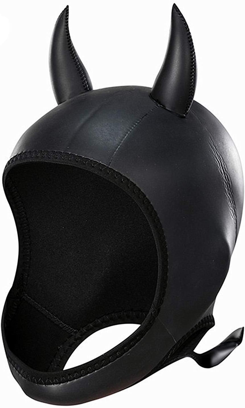 Scubay Divecica Multi-Density 3mm Diving Hood, Little Demon Premium Snorkeling/Diving/Surfing Cap Anatomical Fit Cute UV Neoprene Wetsuit Hood (Little Demon, M)
