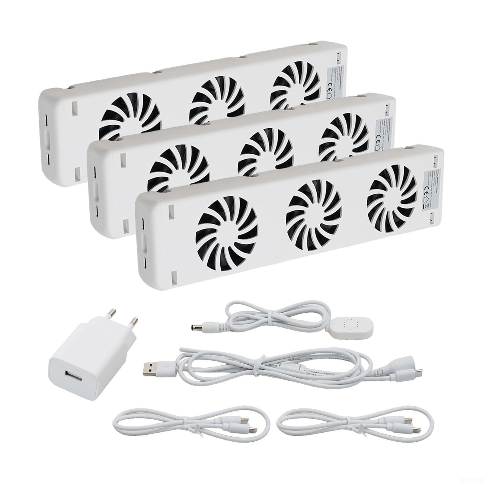 Radiator, 3-krotny, magnetyczny, inteligentne urządzenie chłodzące do grzejników, strumień powietrza 51 m³/h, cichy 18 dB, moc 1 W, do ogrzewania 120 cm, kompatybilny z MXRV-S01/S02/S03 (zestaw