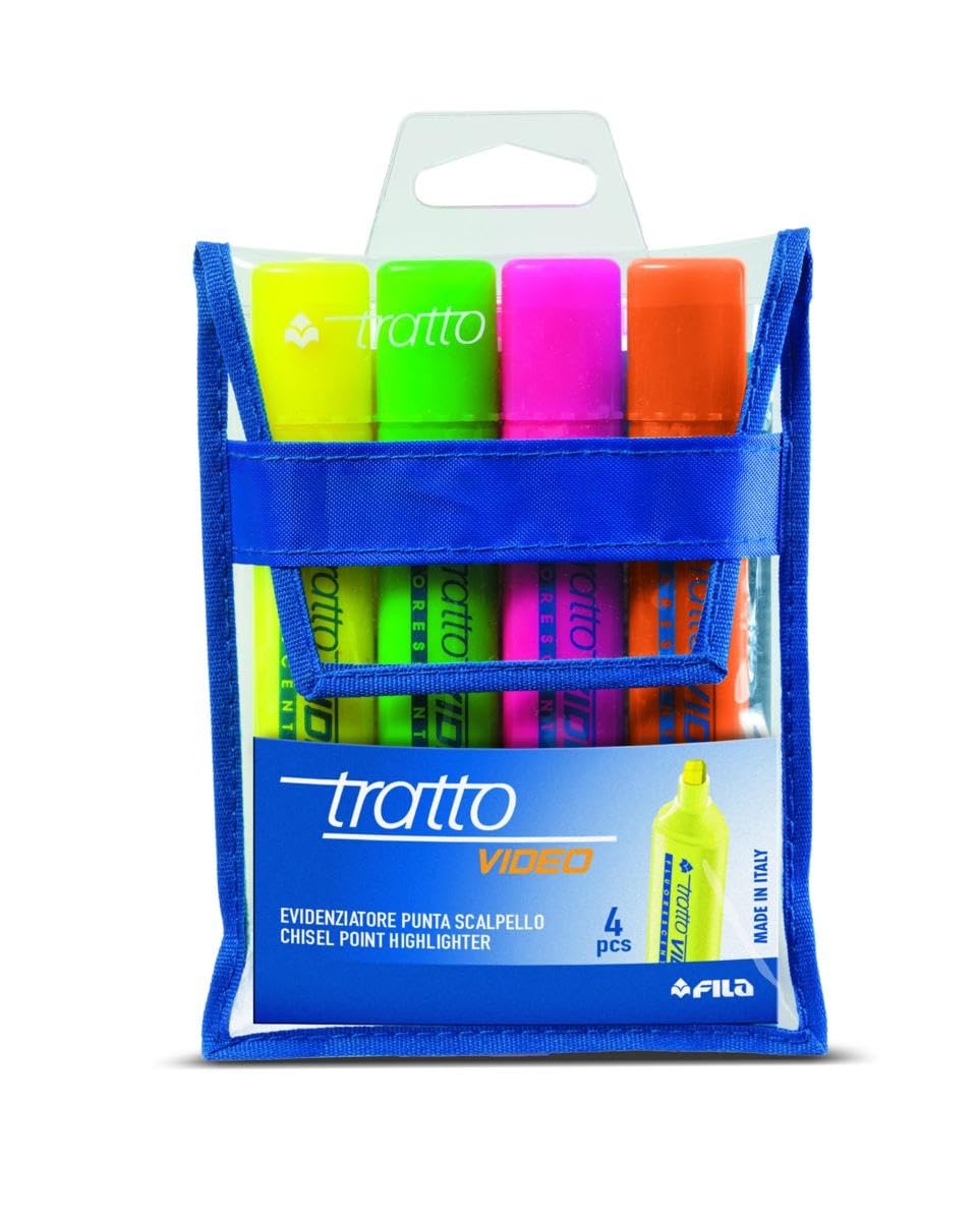 Tratto Video - permanent markers (Orange, Green, Pink, Yellow, Multicolour)