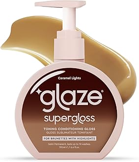 Super Gloss Color Conditioning Gloss – Caramel Lights for Medium to Dark Brown Hair with Highlights – Rinse Out Semi-Permanent Hair Gloss that Enhances Color and Boosts Shine & Hydration